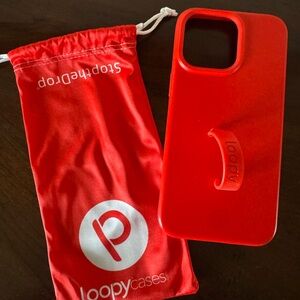 Loopy Case  Red Phone Case for Apple 15 pro max